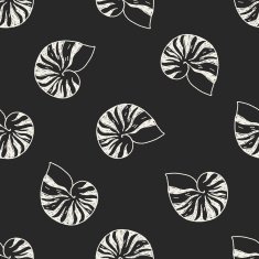 Shell doodle seamless pattern background N15