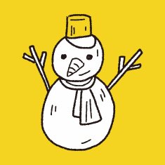 snowman doodle drawing N13
