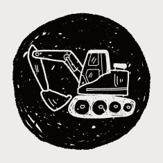 Excavator doodle N25