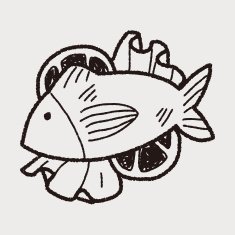 fish food doodle N20