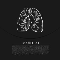 lungs doodle drawing Medical background N2