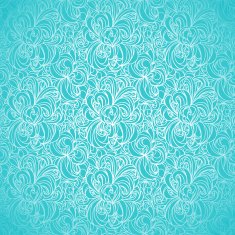 floral abstract seamless line vector pattern