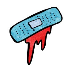 cartoon bloody plaster N13