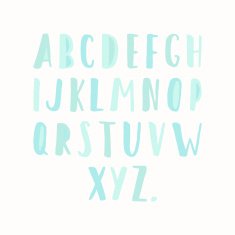 Simple hand drawn letters N2