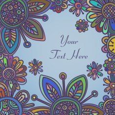 Abstract fantasy floral background N4