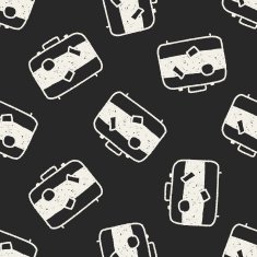 doodle trunk seamless pattern background N2
