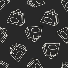 Doodle Bag seamless pattern background N3