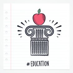 Doodle Apple on Pillar