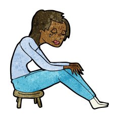 cartoon crying woman N10