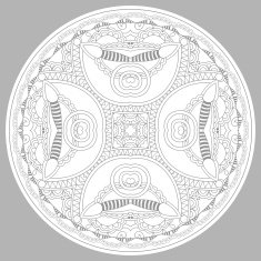 coloring book page for adults - zendala N25