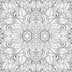 Vector Seamless Abstract Black and White Tribal Pattern N94