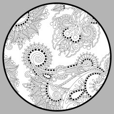 coloring book page for adults - zendala N27