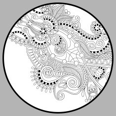 coloring book page for adults - zendala N28