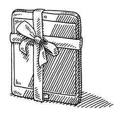 Gift Ribbon Tablet PC Drawing