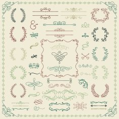 Colorful Hand Drawn Design Elements