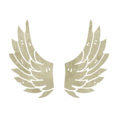 retro cartoon angel wings N5