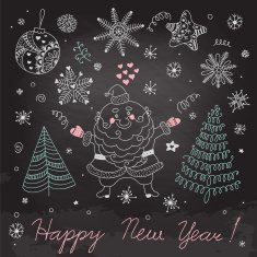 Set of Christmas elements for design N2