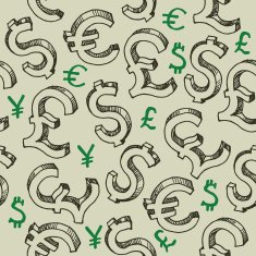 Money falling seamless pattern N2