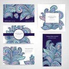 Set of banners with floral Indian ornaments can be used N22