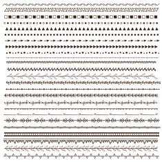 Hand drawn design borders N4