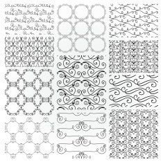 Hand Drawn Floral Seamless Patterns N4