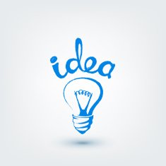 Vector design element Hand drawn light bulb N2