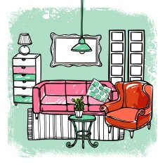 Furniture Sketch Illustration N2