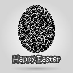 easter egg decorated with doodles N10