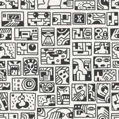 paranormal things secret crime - seamless vector background