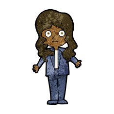 cartoon friendly business woman N15