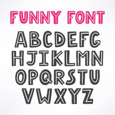 cute funny font N2