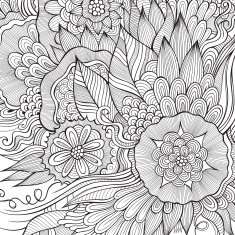 Vector abstract flowers background N3