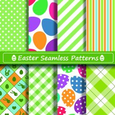 Set of scrapbook Easter seamless patterns N3