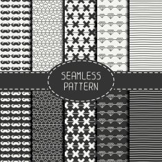 Set of hipster geometric seamless pattern Paper for scrapbook Background