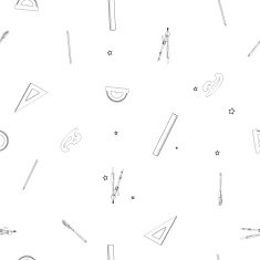 School supplies sparse pattern