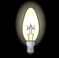 Bulb light in the dark Vector N3