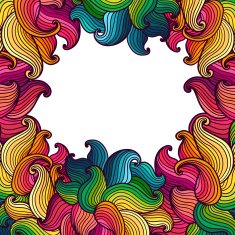Hand drawn wavy background N17