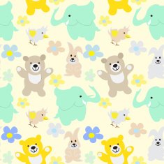 Baby Animals Seamless Background