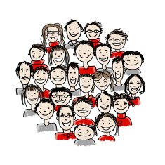 Group of people sketch for your design N10