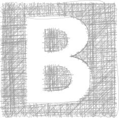 Freehand Typography Letter b N5