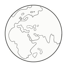 cartoon globe vector