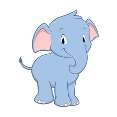 cartoon baby elephant N15