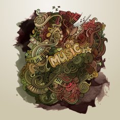 musical art paint background N3