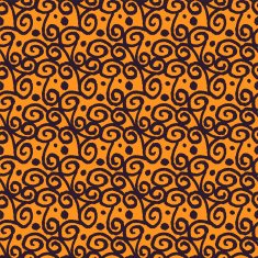 Abstract seamless pattern with waves and circles