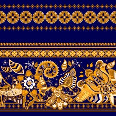 Striped seamless ethnic pattern Paisley wallpaper N6