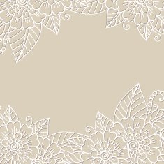 Flower ornament frame N2