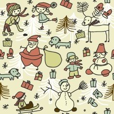 retro seamless xmas pattern N2