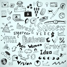Vector business doodles N5