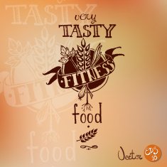 hand-drawn retro lettering about healthy food