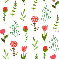 Watercolor floral seamless pattern N11